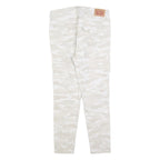LEVI'S Womens Slim Fit Cotton Blend Beige Camouflage Trousers W27 L27 Stylish