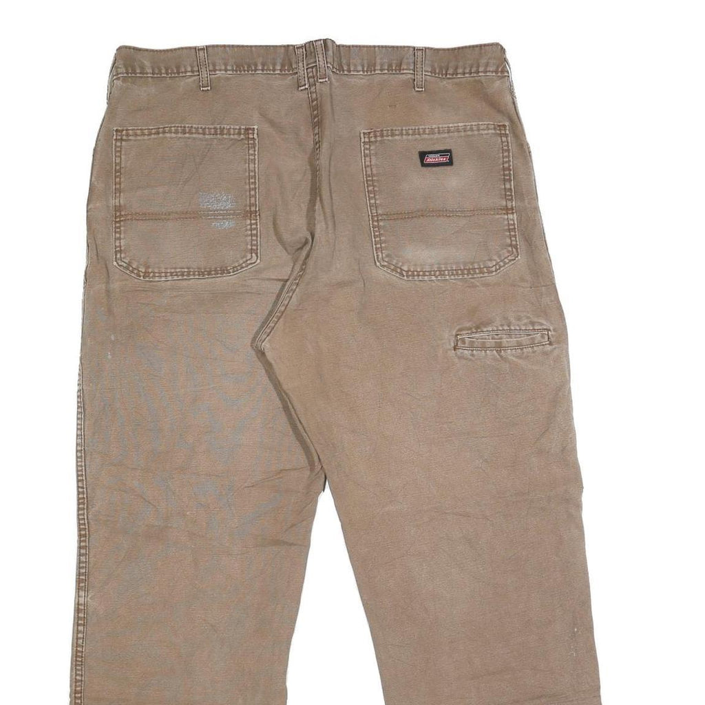 DICKIES Mens Regular Fit Beige Denim Jeans W40 L30 Workwear Utility Style