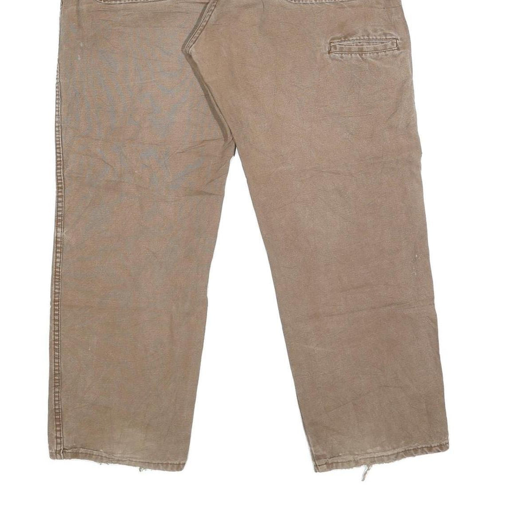 DICKIES Mens Regular Fit Beige Denim Jeans W40 L30 Workwear Utility Style