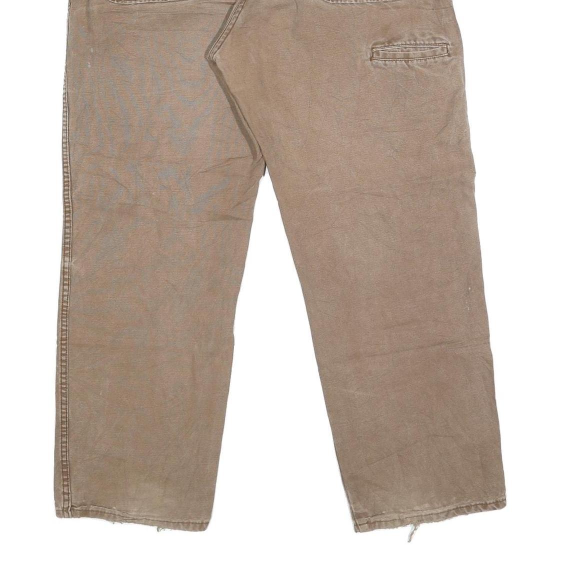 DICKIES Mens Regular Fit Beige Denim Jeans W40 L30 Workwear Utility Style