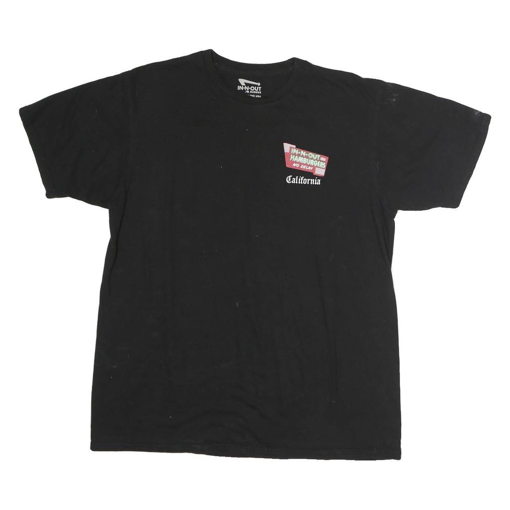 IN-N-OUT Mens Black Graphic T-Shirt M Short Sleeve Crew Neck Cotton California