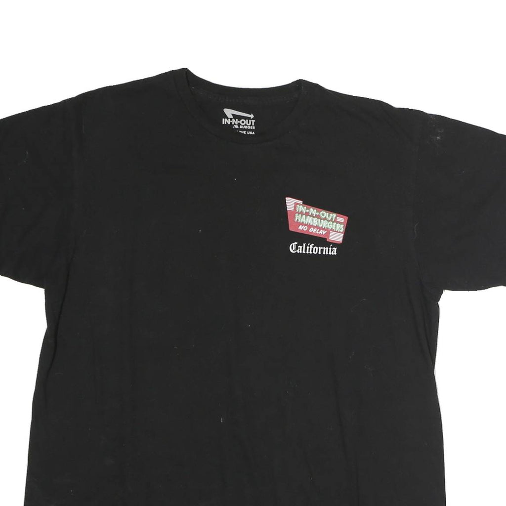 IN-N-OUT Mens Black Graphic T-Shirt M Short Sleeve Crew Neck Cotton California