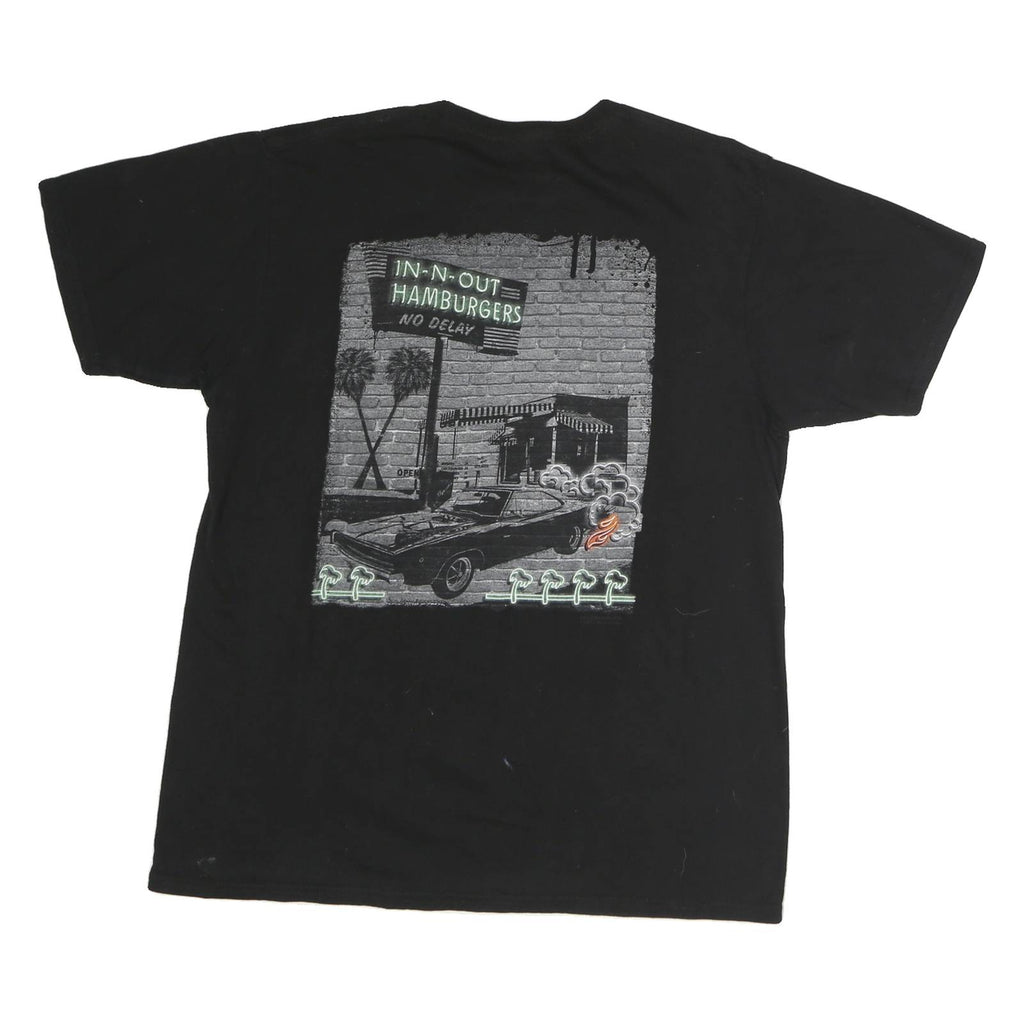 IN-N-OUT Mens Black Graphic T-Shirt M Short Sleeve Crew Neck Cotton California