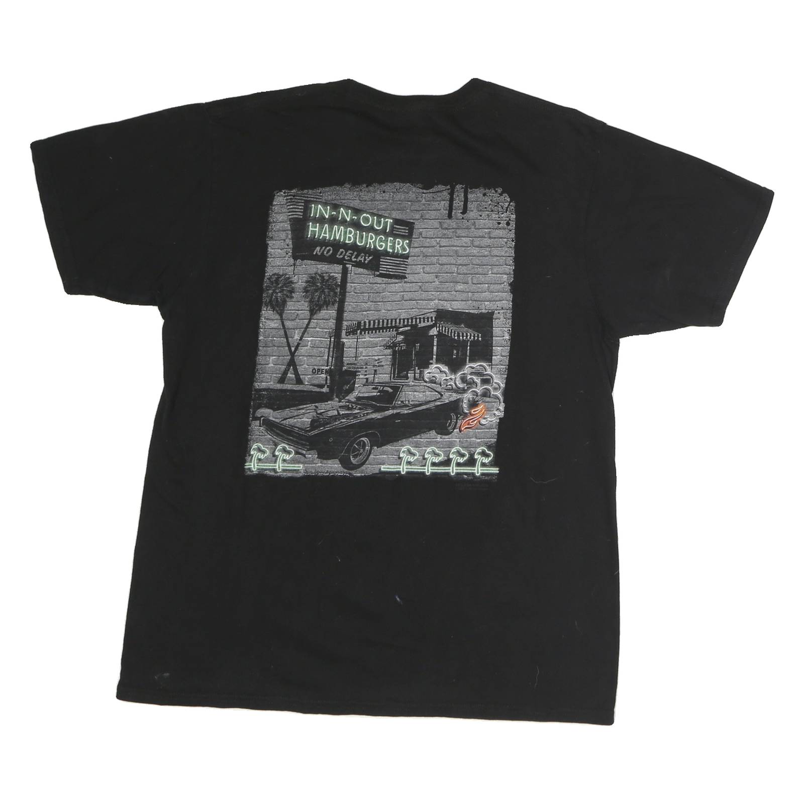 IN-N-OUT Mens Black Graphic T-Shirt M Short Sleeve Crew Neck Cotton California