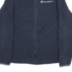 CHAMPION Mens Navy Blue Casual Jacket S Polyester Full Zip Fleece Casual Wear