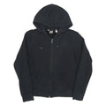 PUMA Womens Black Hoodie M Cotton Blend Full Zip Casual Sweatshirt