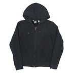 PUMA Womens Black Hoodie M Cotton Blend Full Zip Casual Sweatshirt