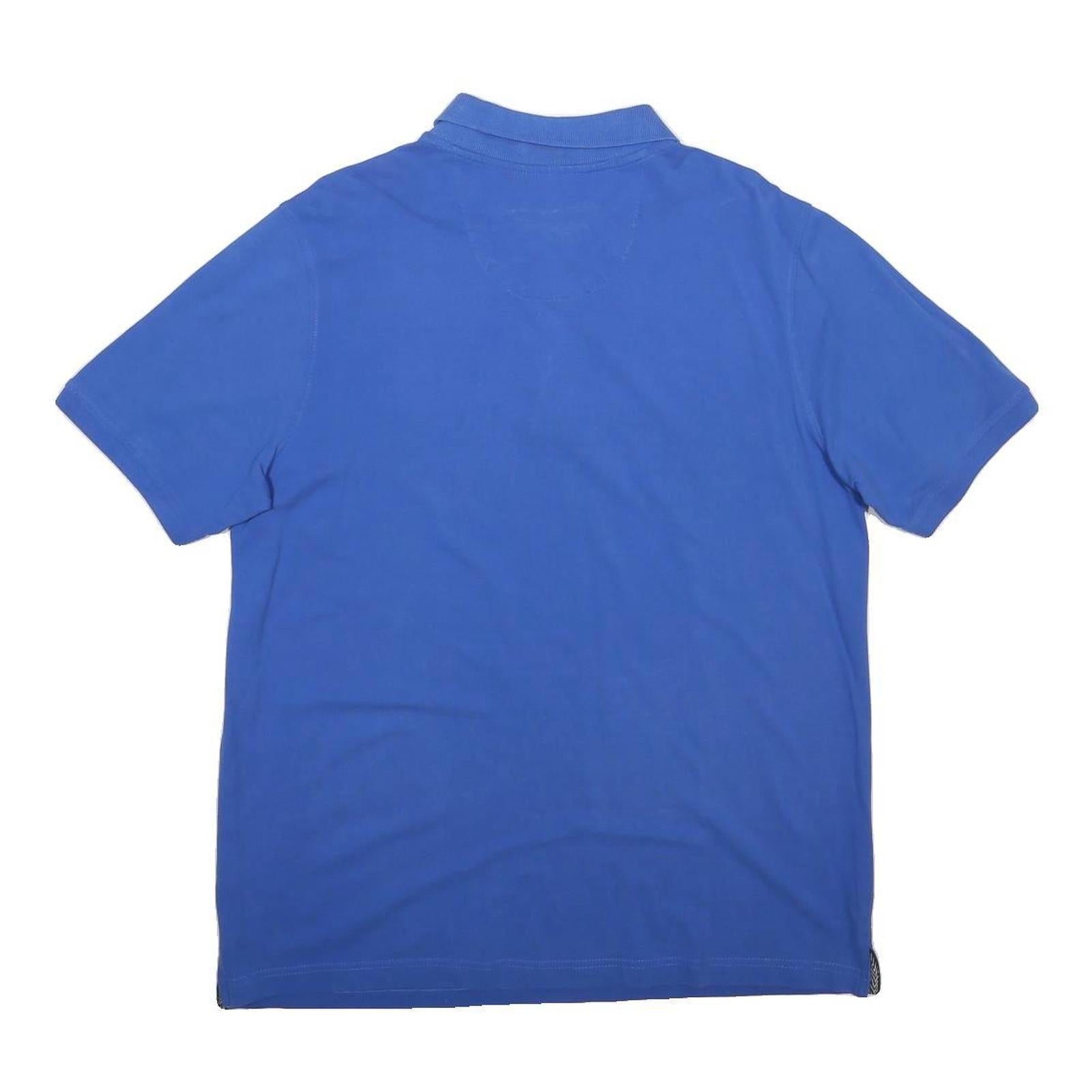 PIERRE CARDIN Mens Blue Cotton Blend Polo Shirt XL Graphic Print Short Sleeve