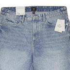 H&M Mens Denim Blue Shorts Relaxed Fit XL W38 Cotton Blend Casual Knee Length