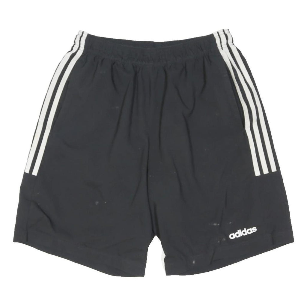 ADIDAS Mens Black Casual Shorts M W26 Polyester Blend Comfortable Design