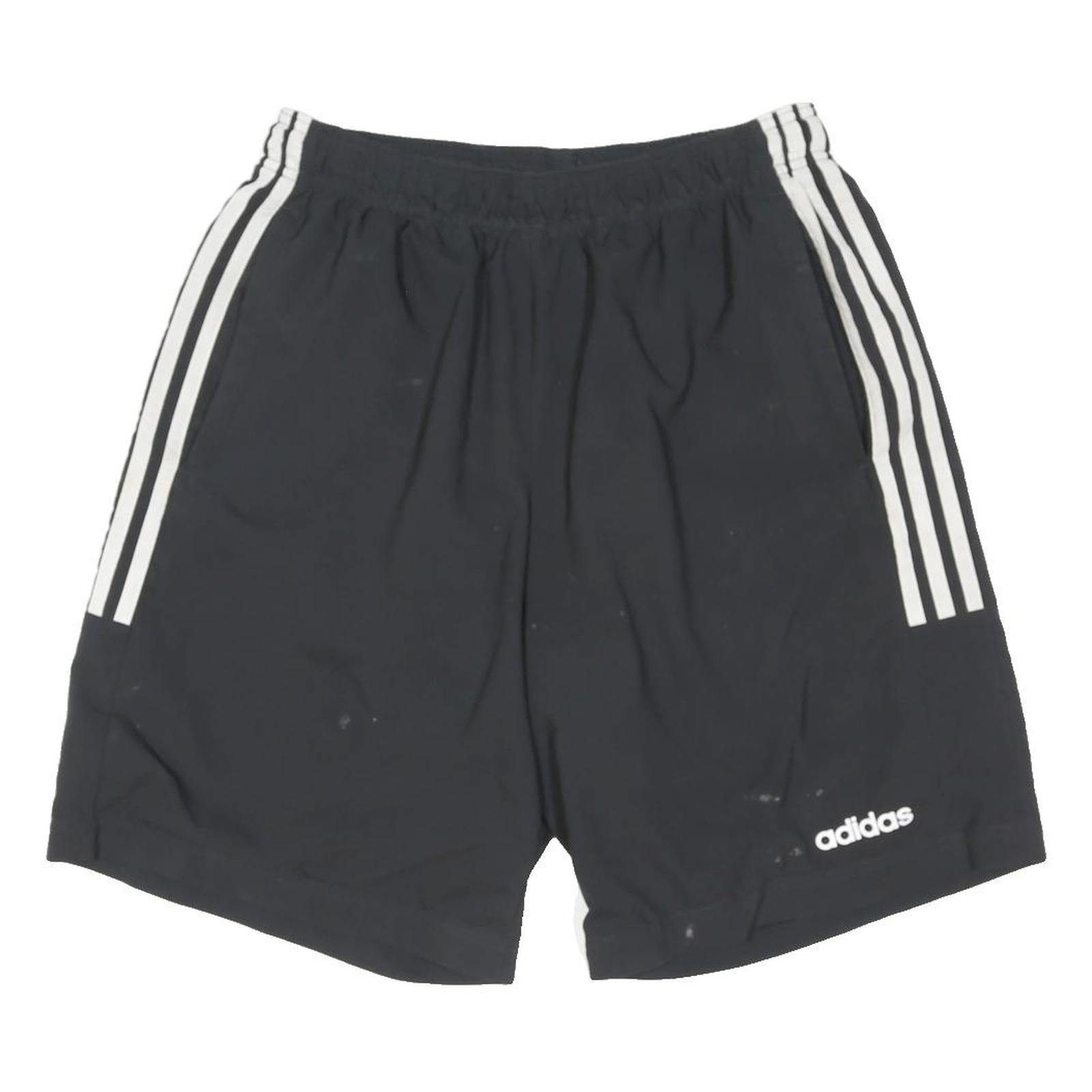 ADIDAS Mens Black Casual Shorts M W26 Polyester Blend Comfortable Design