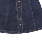 MADEWELL Womens Blue Denim Mini Cotton Blend Skirt XS Button Front Casual