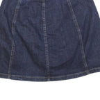 MADEWELL Womens Blue Denim Mini Cotton Blend Skirt XS Button Front Casual