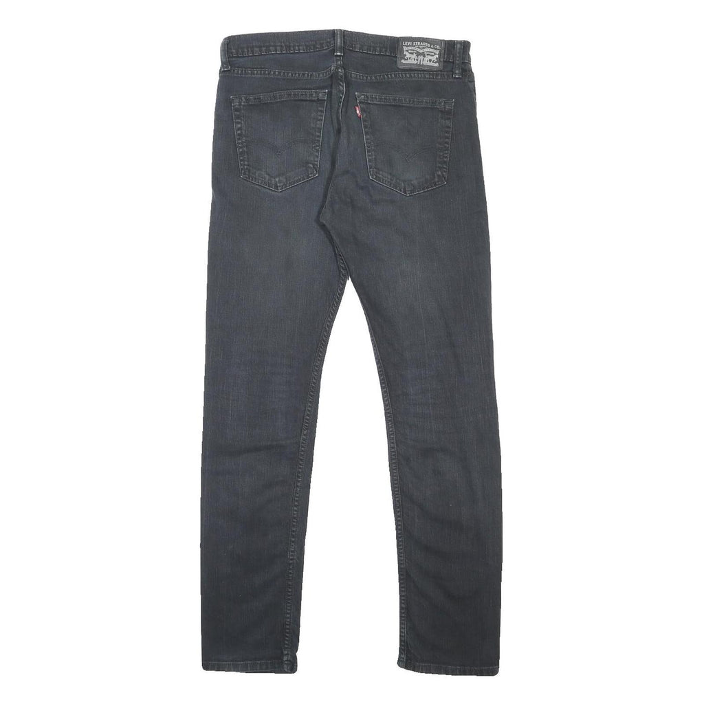 LEVI'S Mens Jeans Black Slim Skinny Denim Medium W32 L32 Classic Zip Fastening
