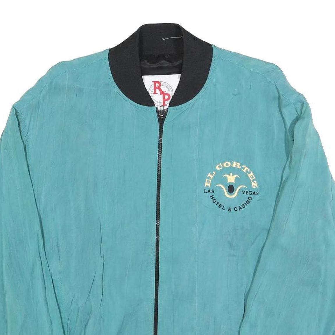 ROYAL PACIFIC Mens Blue Plain Bomber M Zip Jacket Casual Lightweight