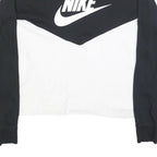 NIKE Womens Black & White Logo Graphic Long Sleeve Crew Neck T-Shirt XL