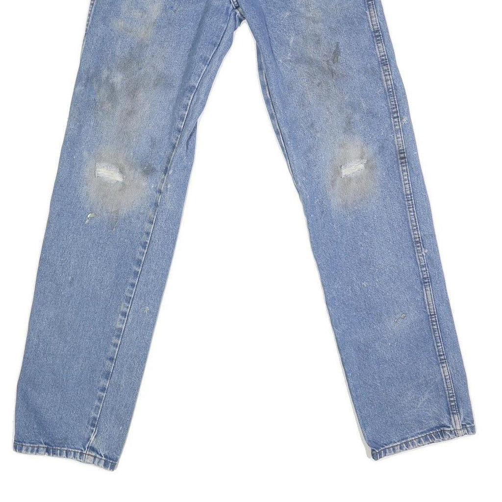 DICKIES Mens Regular Fit Blue Denim Jeans W30 L32 Cotton Blend Zip Casual