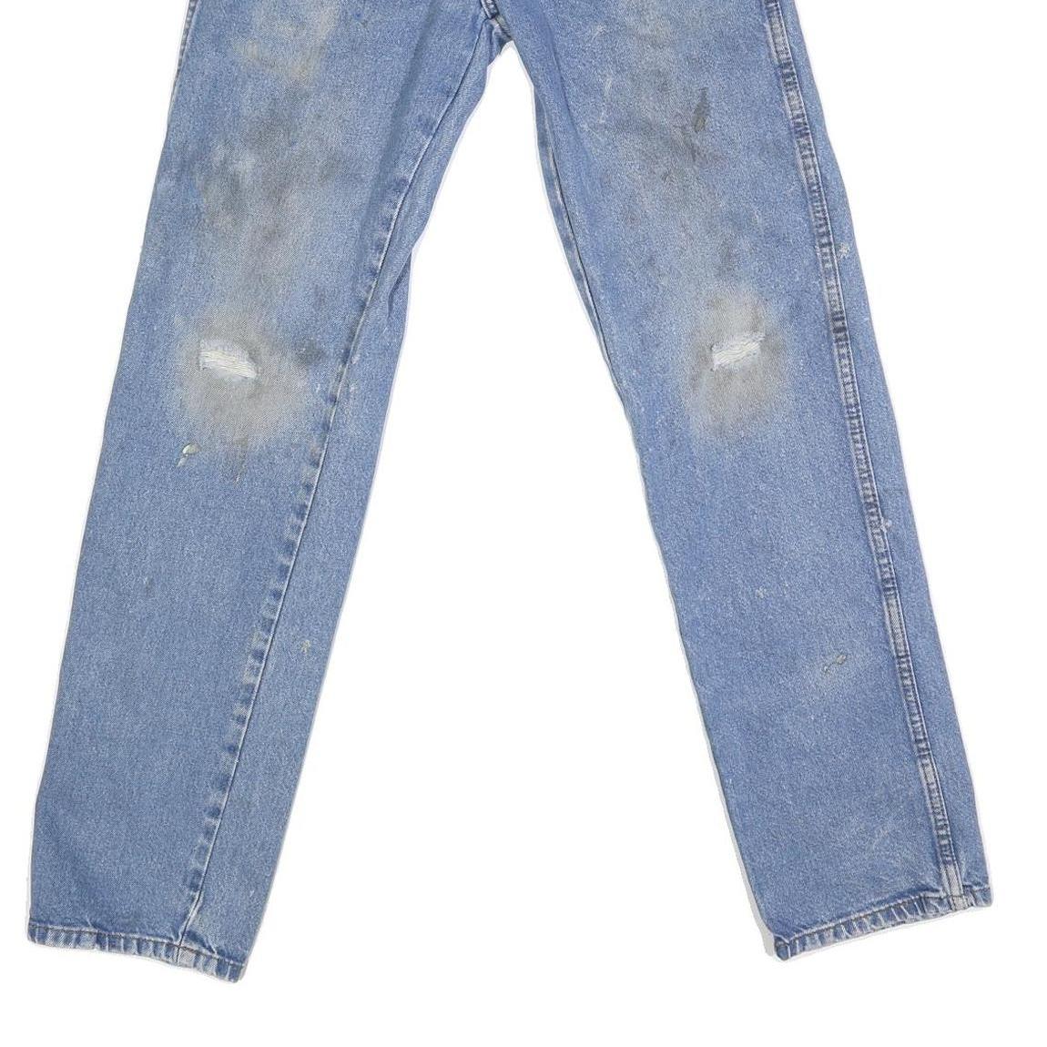 DICKIES Mens Regular Fit Blue Denim Jeans W30 L32 Cotton Blend Zip Casual