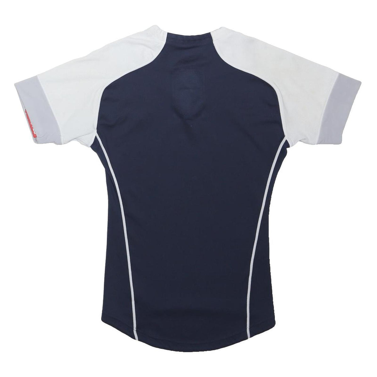 CANTERBURY Mens Navy & White Rugby Style T-Shirt M Short Sleeve Crew Neck Sports