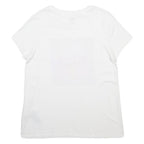 LEVI'S Womens White Graphic T-Shirt S Short Sleeve Crew Neck Cotton Blend
