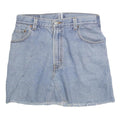 LEVI'S Womens Blue Denim Mini Cotton Blend Skirt M Casual Vintage Style