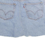 LEVI'S Womens Blue Denim Mini Cotton Blend Skirt M Casual Vintage Style