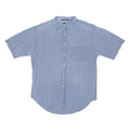 TOMMY HILFIGER Mens Blue Check Shirt L Button Down Short Sleeve