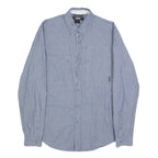 DIESEL Mens Blue & White Striped Cotton Shirt S Smart Casual Button Down