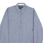 DIESEL Mens Blue & White Striped Cotton Shirt S Smart Casual Button Down
