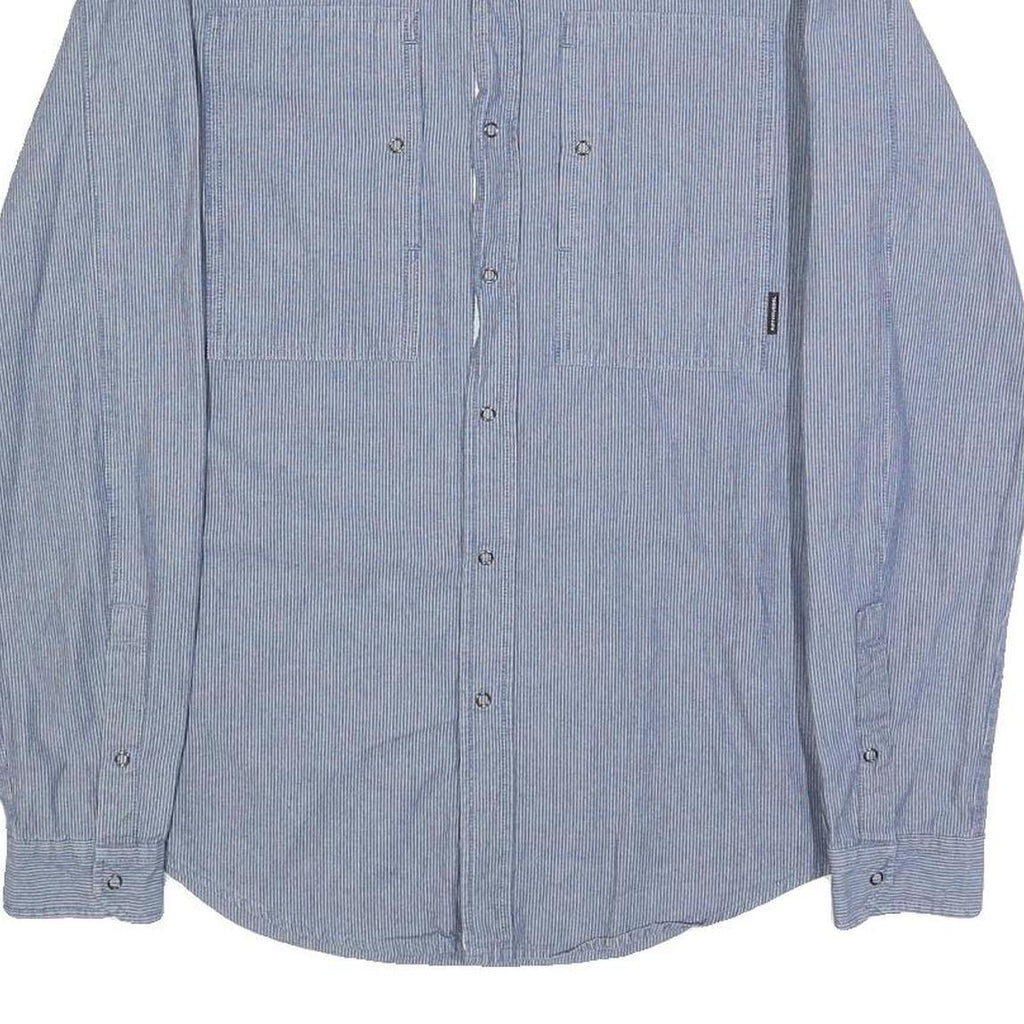 DIESEL Mens Blue & White Striped Cotton Shirt S Smart Casual Button Down