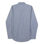 DIESEL Mens Blue & White Striped Cotton Shirt S Smart Casual Button Down