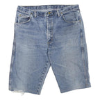 WRANGLER Mens Denim Blue Casual Shorts L W36 Classic Cotton Blend Comfortable