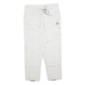 ADIDAS Womens Joggers White & Grey Cotton Blend M W30 L26 Comfort Fit Casual