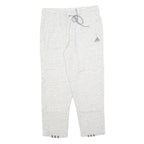 ADIDAS Womens Joggers White & Grey Cotton Blend M W30 L26 Comfort Fit Casual