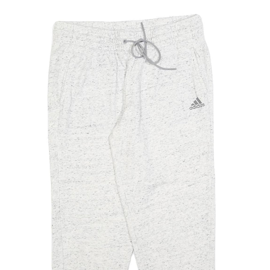 ADIDAS Womens Joggers White & Grey Cotton Blend M W30 L26 Comfort Fit Casual