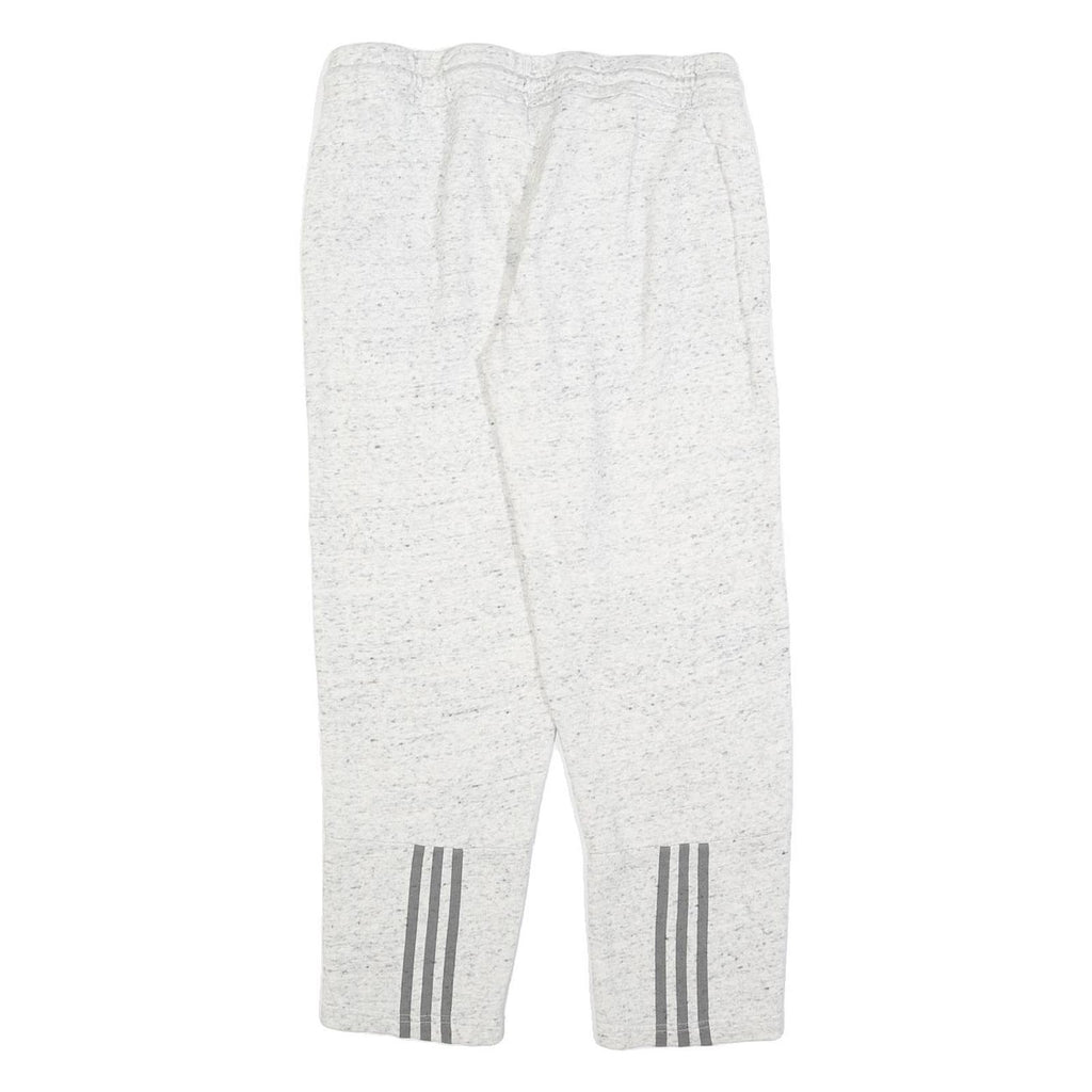 ADIDAS Womens Joggers White & Grey Cotton Blend M W30 L26 Comfort Fit Casual