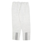 ADIDAS Womens Joggers White & Grey Cotton Blend M W30 L26 Comfort Fit Casual