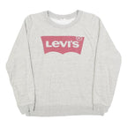 LEVI'S Womens Grey Sweatshirt Crew Neck S Cotton Blend Casual Lightweight