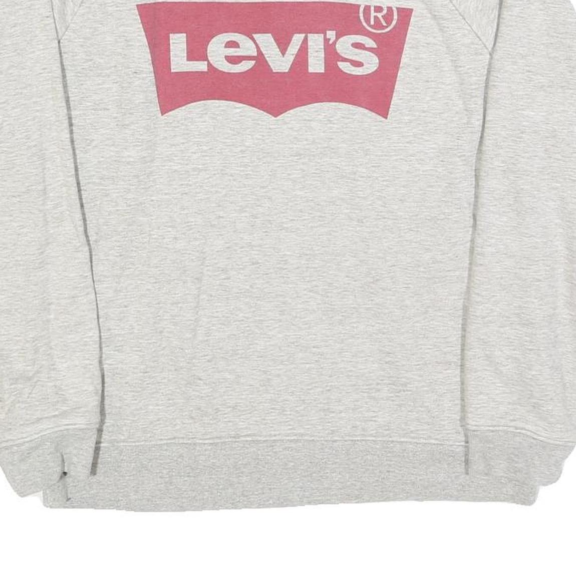 LEVI'S Womens Grey Sweatshirt Crew Neck S Cotton Blend Casual Lightweight
