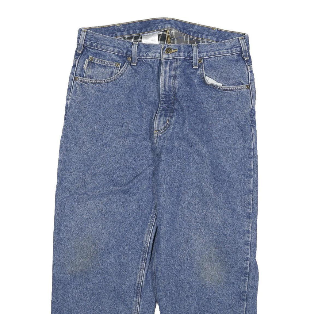 CARHARTT Mens Jeans Blue Relaxed Straight Denim Medium W34 L27 Workwear