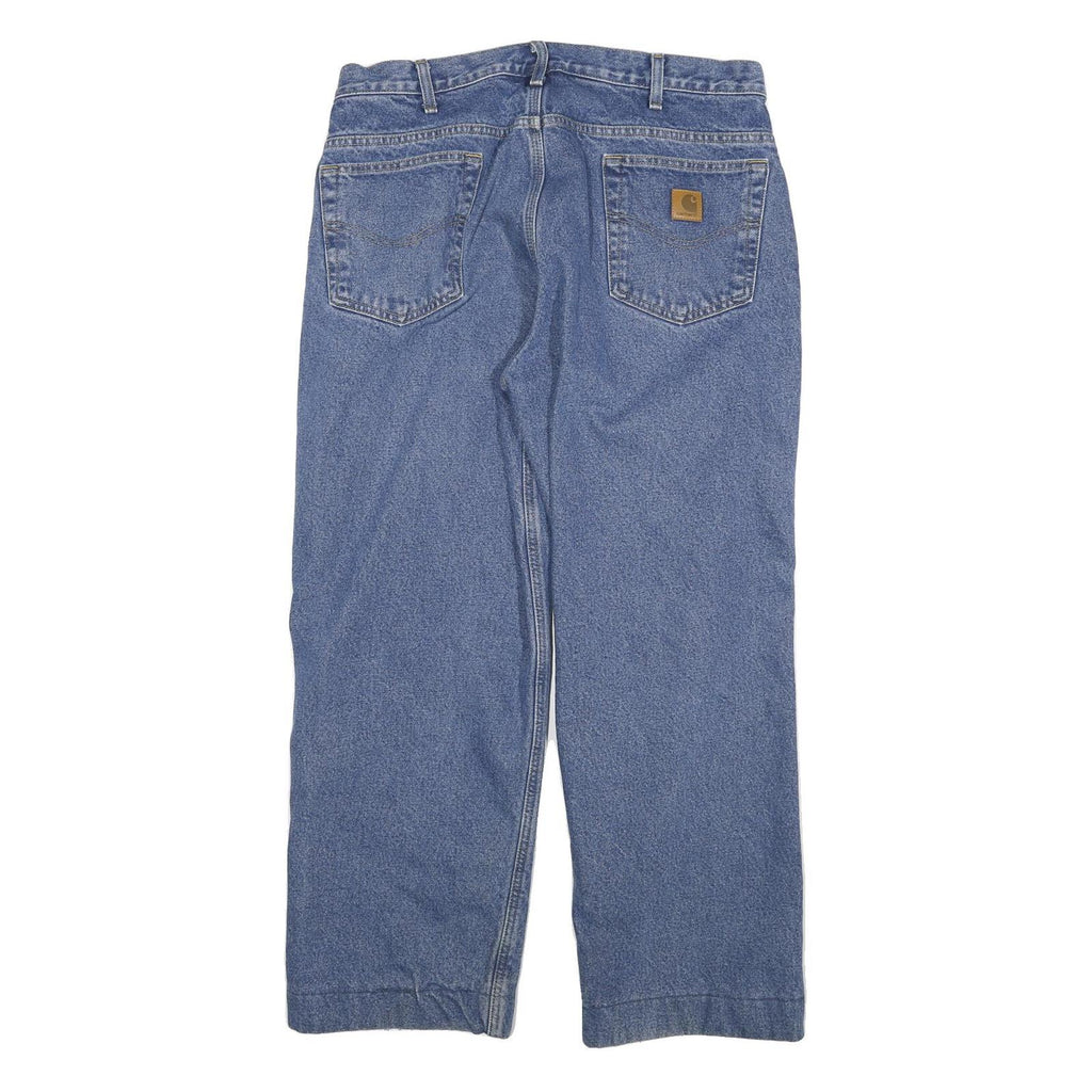 CARHARTT Mens Jeans Blue Relaxed Straight Denim Medium W34 L27 Workwear
