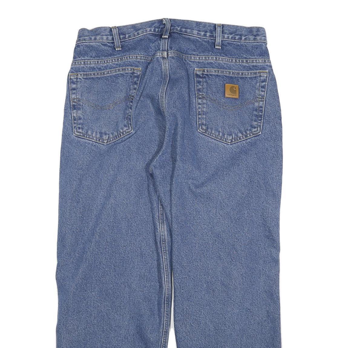 CARHARTT Mens Jeans Blue Relaxed Straight Denim Medium W34 L27 Workwear
