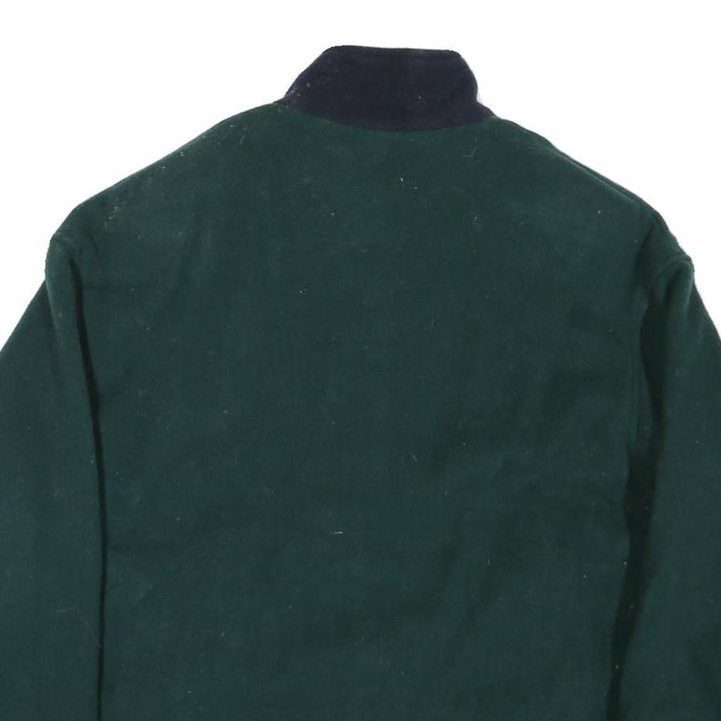 KRISTEN BLAKE Womens Green & Navy Contrast Collar Zip Jacket XS Cotton Blend