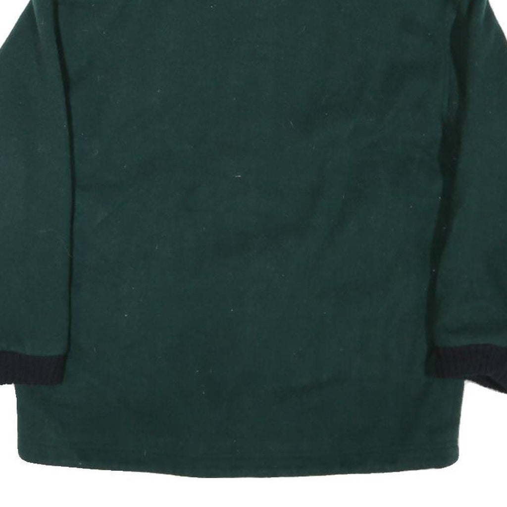 KRISTEN BLAKE Womens Green & Navy Contrast Collar Zip Jacket XS Cotton Blend