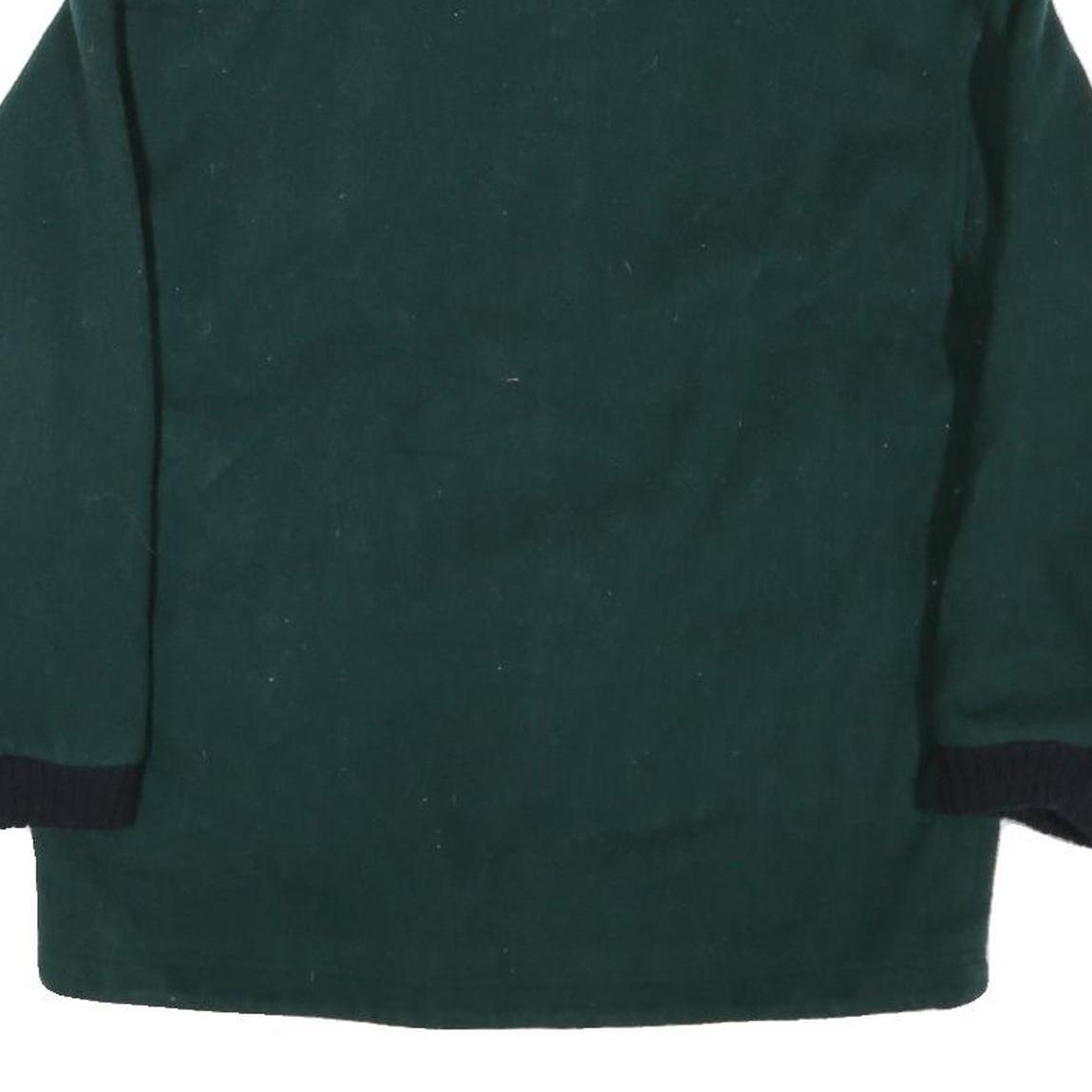 KRISTEN BLAKE Womens Green & Navy Contrast Collar Zip Jacket XS Cotton Blend