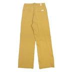 7 FOR ALL MANKIND Womens Relaxed Yellow Cotton Blend Jeans W23 L26 Wide Leg Zip