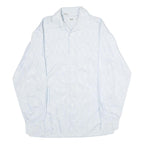 HIM Mens White Patterned Shirt S Long Sleeve Cotton Blend Button Up Casual