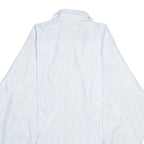 HIM Mens White Patterned Shirt S Long Sleeve Cotton Blend Button Up Casual