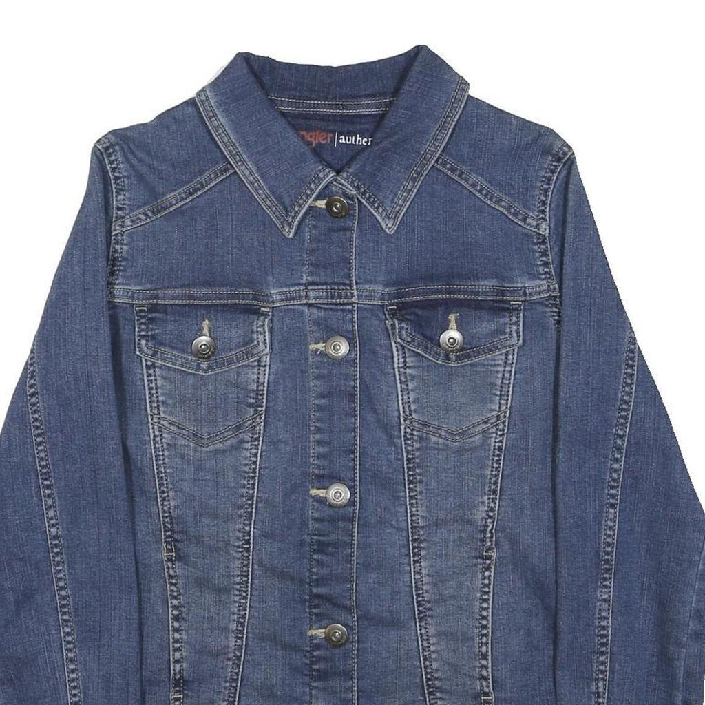 WRANGLER Womens Blue Denim Jacket S Woven Classic Fit Button Closure Timeless