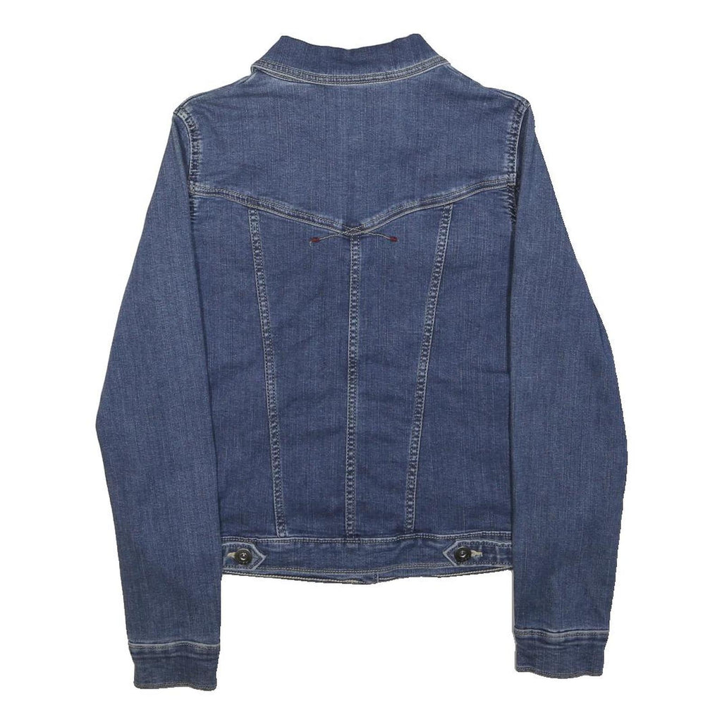 WRANGLER Womens Blue Denim Jacket S Woven Classic Fit Button Closure Timeless